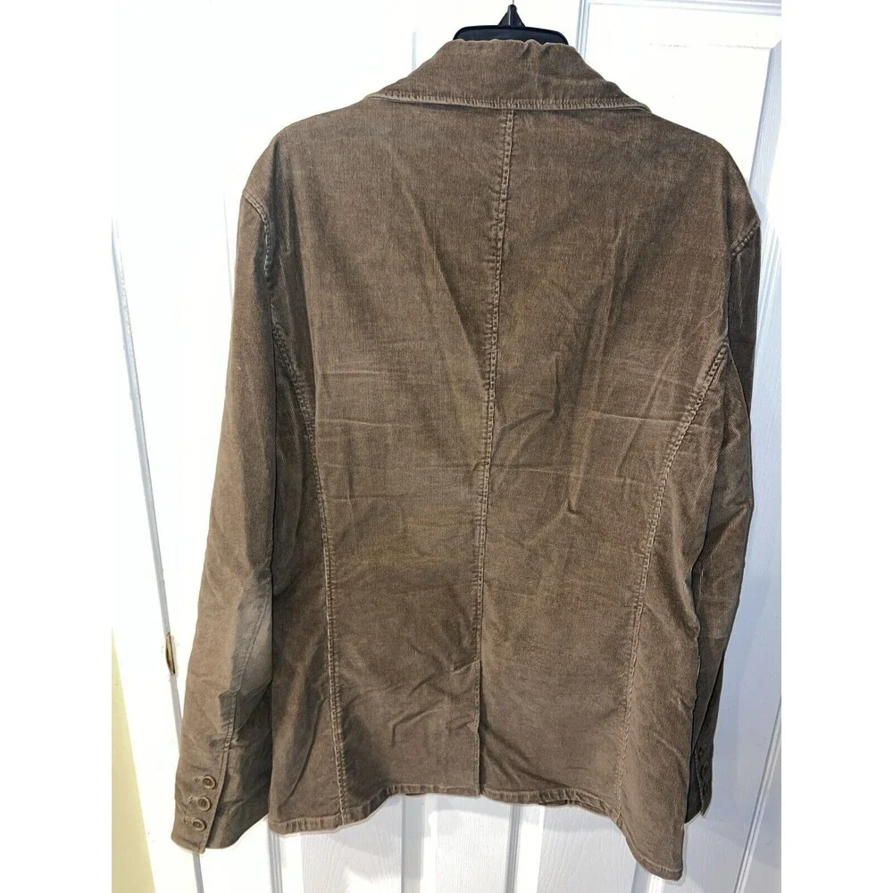 Armani Exchange A|X Corduroy Sport Coat Blazer Casual Jacket Medium Camel Brown